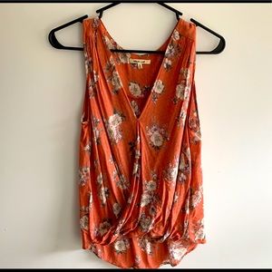 Bleuh Ciel Peach Floral Top